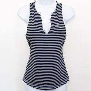 NIKE DRI-Fit Tennis Tank Top V Neck Striped Small